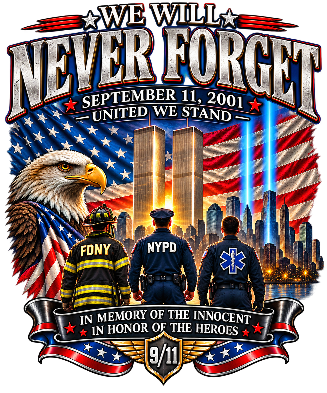 9/11 25th Anniversary T